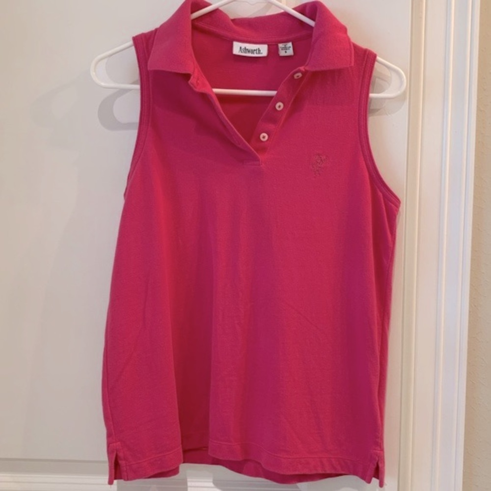 Ashworth Golf Tank Top Pink Pique Size Small